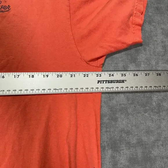 Quiksilver salmon pink casual streetwear surfwear graphic tshirt mens XL - Picture 8 of 9